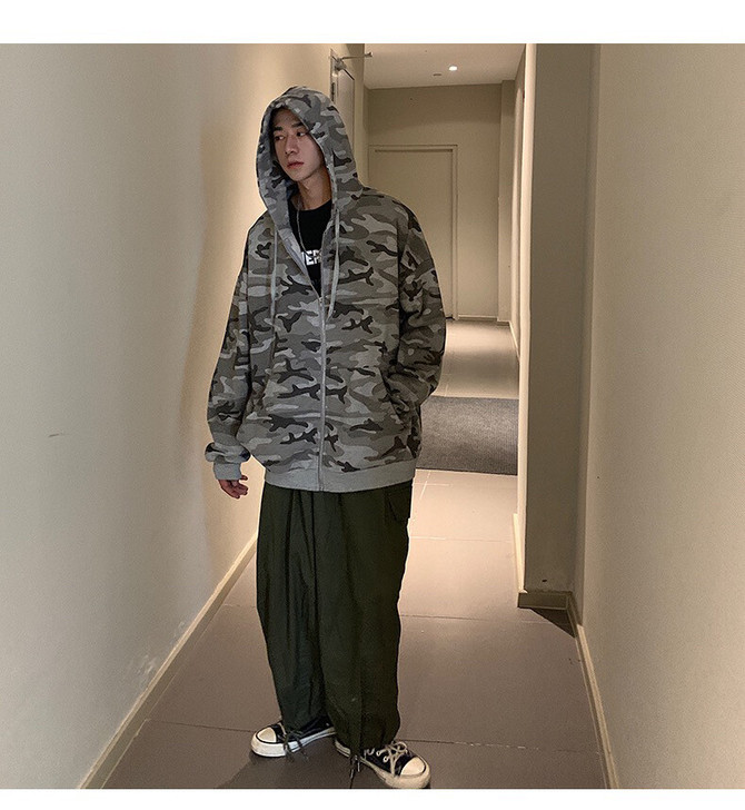 春秋款开衫卫衣连帽2021春季新款潮流宽松...