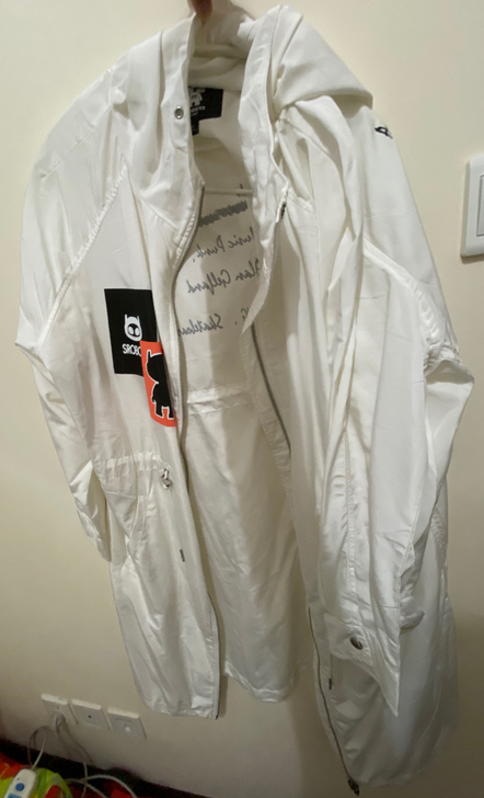 甩卖三天 白色 森马 风衣 长款 收腰