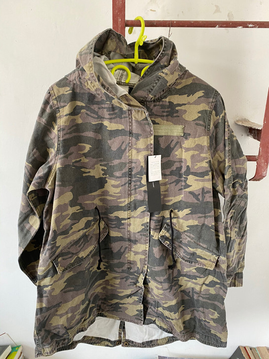 迷彩上衣外套中长款外贸,春秋季军事风情侣款...