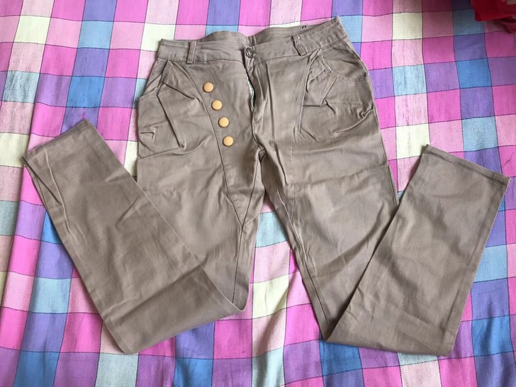 弹力棉复古铅笔裤OL卡奇通勤设计感舒适女裤...