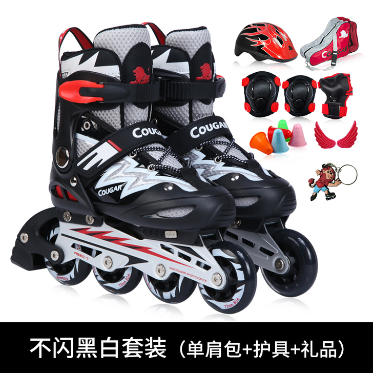 美洲狮溜冰鞋儿童套装可调节