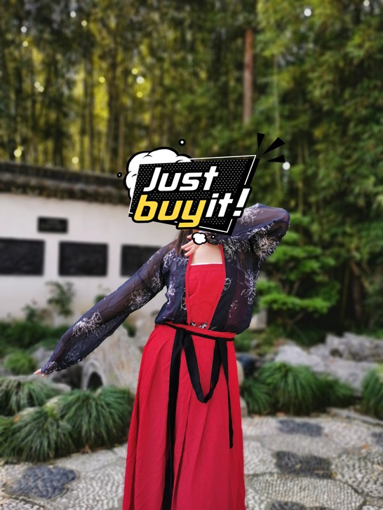 适合秋冬的改良汉服m号，上襦加下裙全套出。