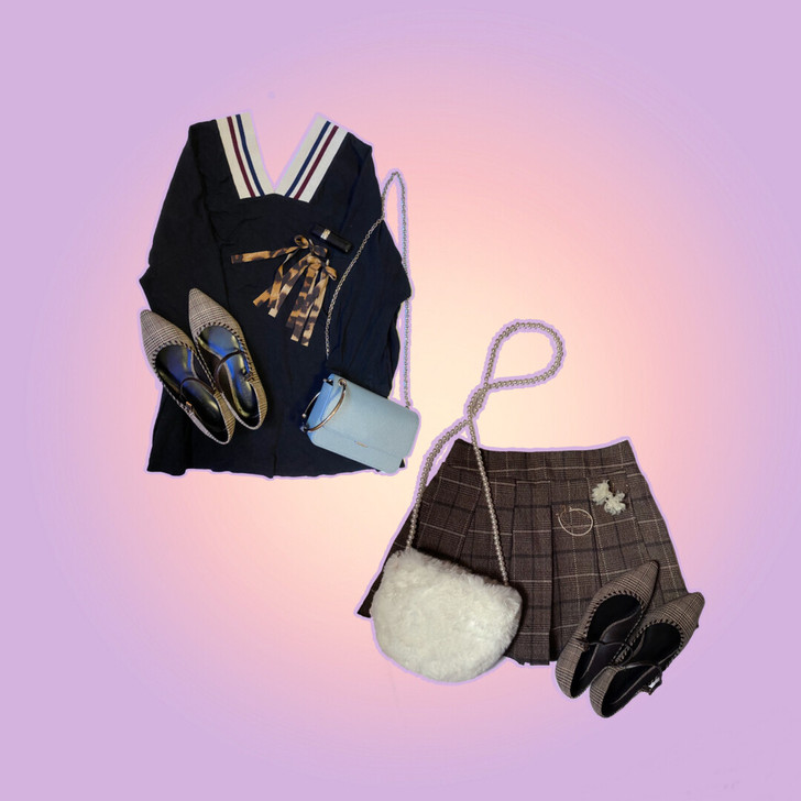 日韩系学院风v领少女上衣##amp；amp...