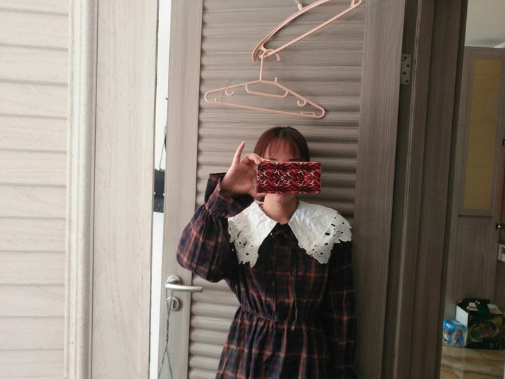 二次元格子裙 复古风长裙全新