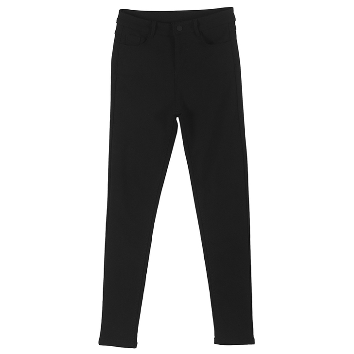 李予诺同款铅笔裤女2019新款高腰加绒长裤...