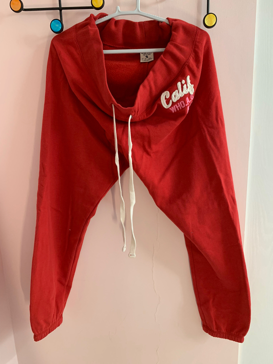 who.a.u 红色运动裤 L码