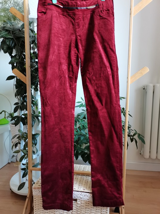 包邮闲置条绒裤子，枣红色。看细节。L 码，...