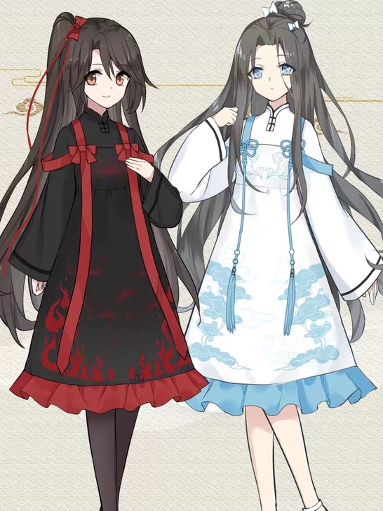 漫之迷新品魔道改良汉服男女情侣cp中国风日...