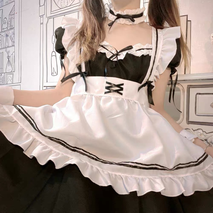 日系女仆装cosply可爱洛丽塔连衣裙