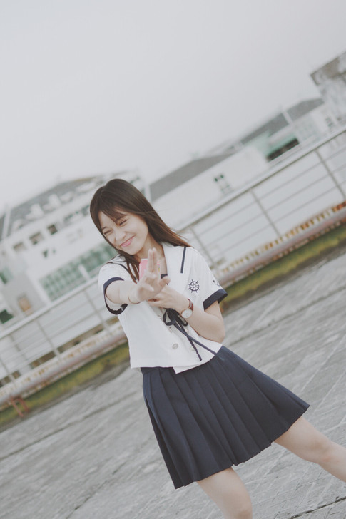 【海军风校园风水手服】八成新，上衣S码，裙...