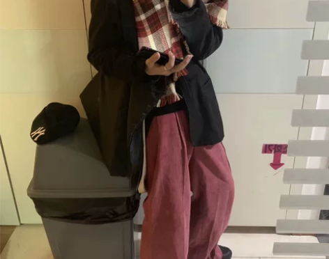 MirenBu冬季格纹围巾 日系韩系各种系...