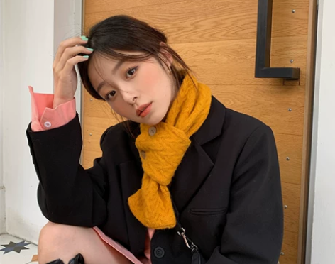 韩国秋冬百搭情侣款可爱围巾女网红ins潮冬...