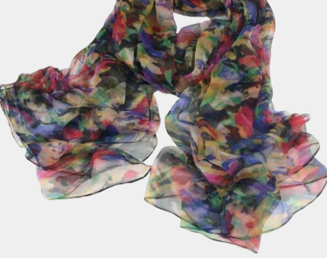 上海丝琪故事桑蚕丝丝巾新款薄款真丝花围巾