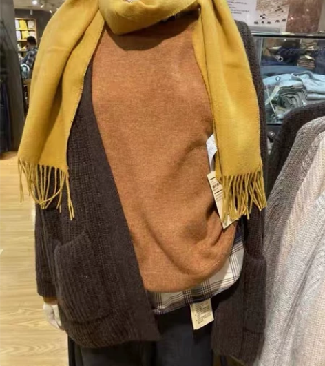【转卖】无印MUJI 保暖毛编织围巾 戴一...