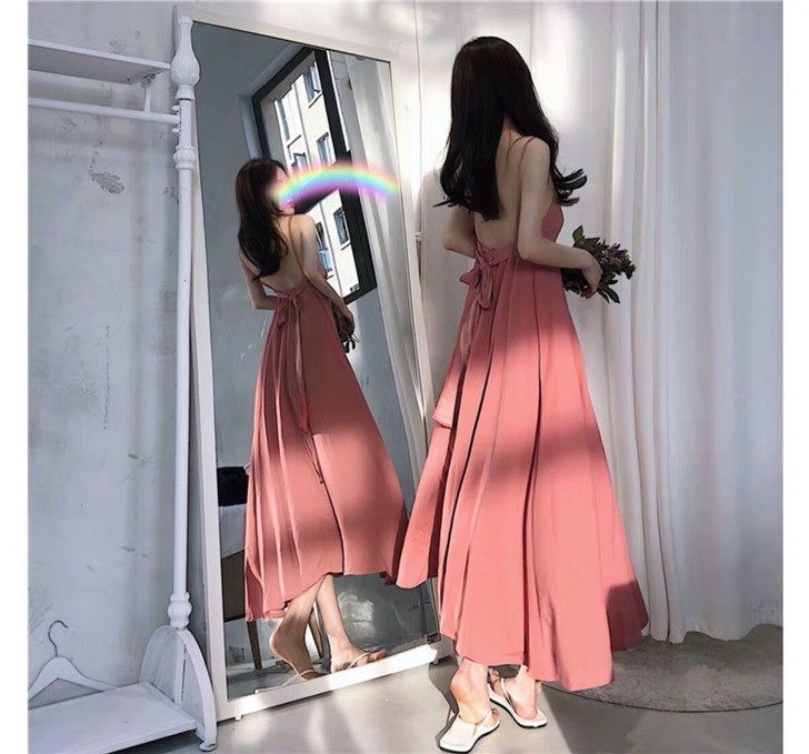 度假仙女裙,大露背小性感,全新