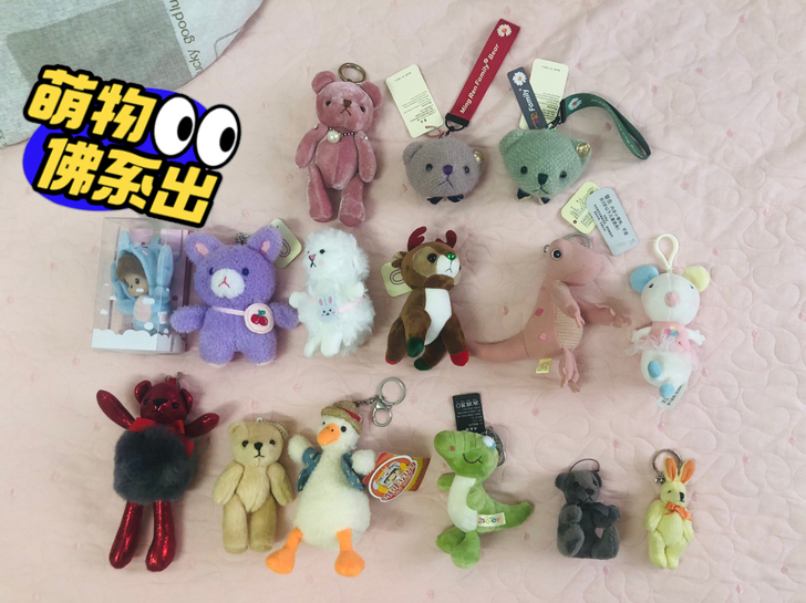 各种可可爱爱的钥匙扣 毛绒挂件包包挂件