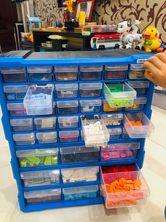 乐高收纳盒零件收纳盒抽屉簪娘收纳元件盒材料...