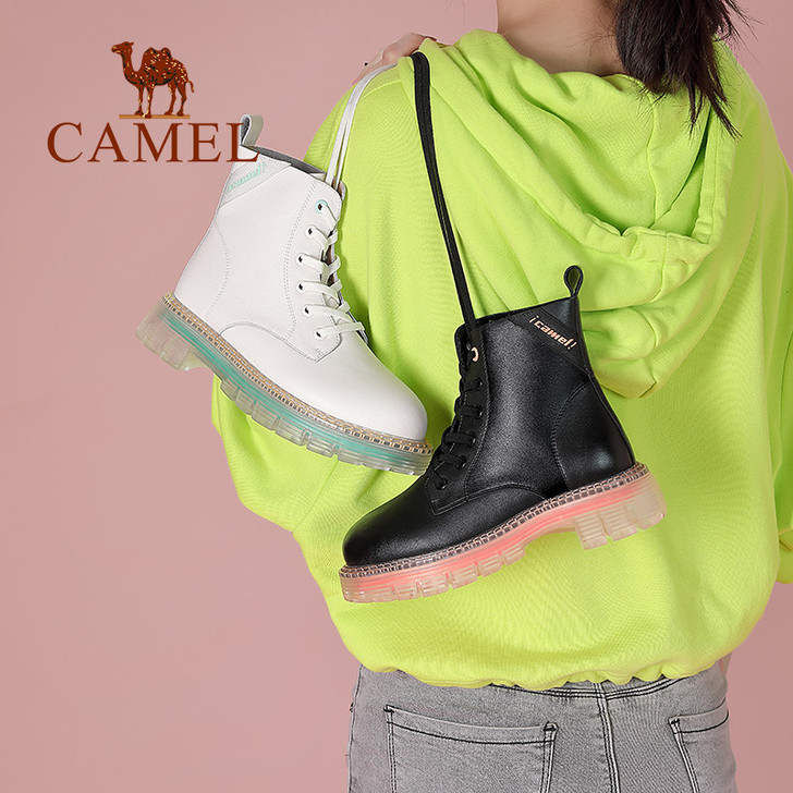 【Camel骆驼】女鞋2020冬新款英伦风...