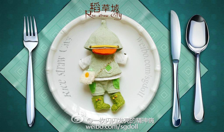 bjd 稻草城 六分 绿色糖果鸭