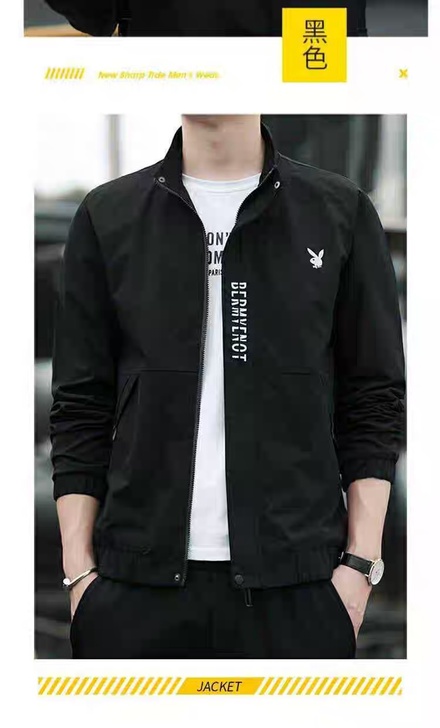 全新花花公子男士夹克外套，韩版立领男装秋季...