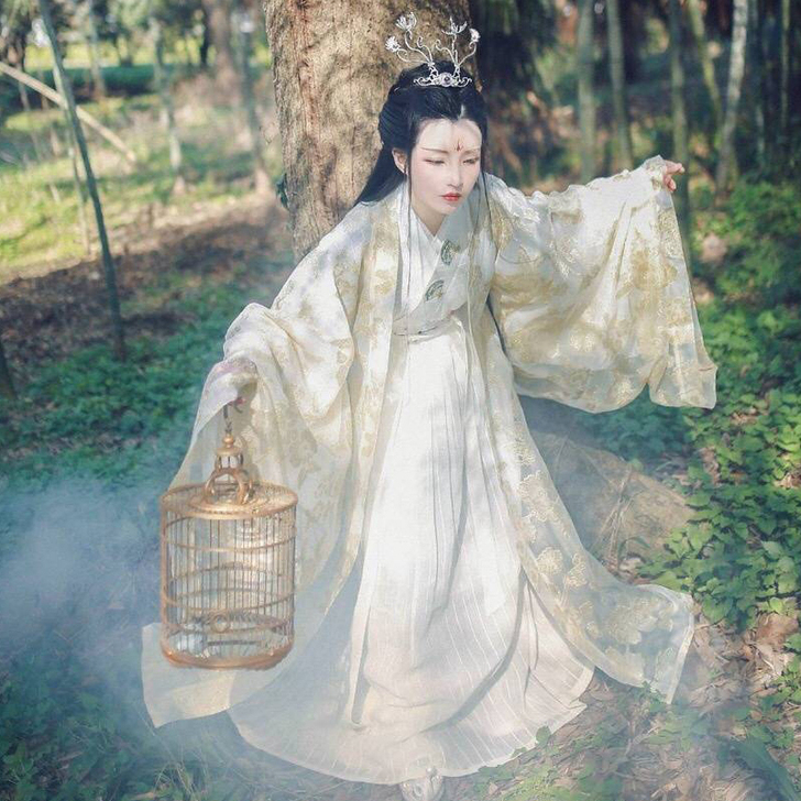 司南阁 毕方 传统汉服女绣花刺绣织金烫金交...