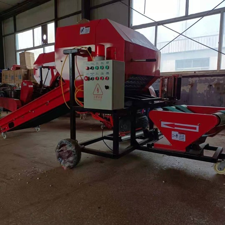 收割打捆包膜一体机稻草打包机全自动粉碎机秸...