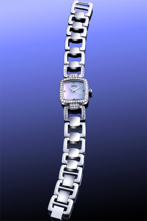 专柜正品镶钻手表钢带 欧美时尚方形搭扣女手...