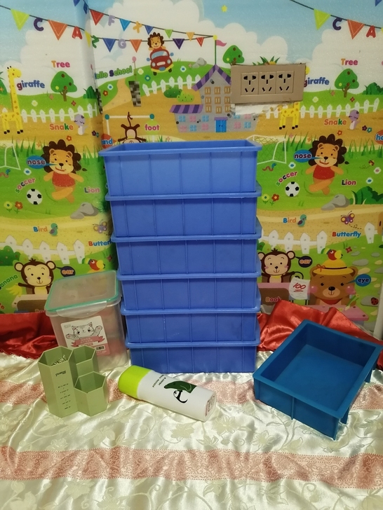 10个打包周转箱长方形加厚塑料零件盒螺丝盒...