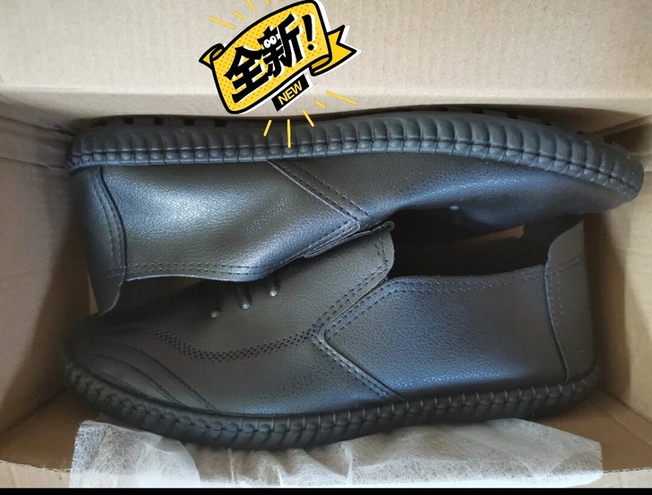 处理一批休闲软底皮鞋一脚蹬款皮鞋厨师司机鞋...