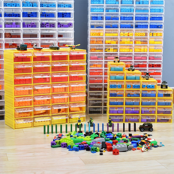 征东 组合抽屉式零件收纳盒 乐高模型元件盒...