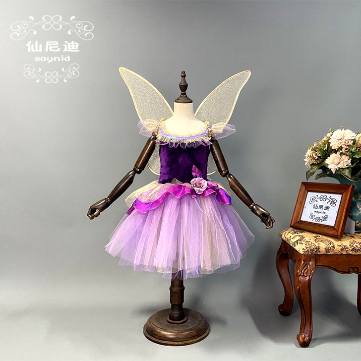 万圣节儿童演出服幼儿女童宝宝小精灵公主蓬蓬...