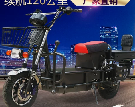 载重王电动电瓶车电摩96V72V载货路霸拉货大力神外卖车送餐...
