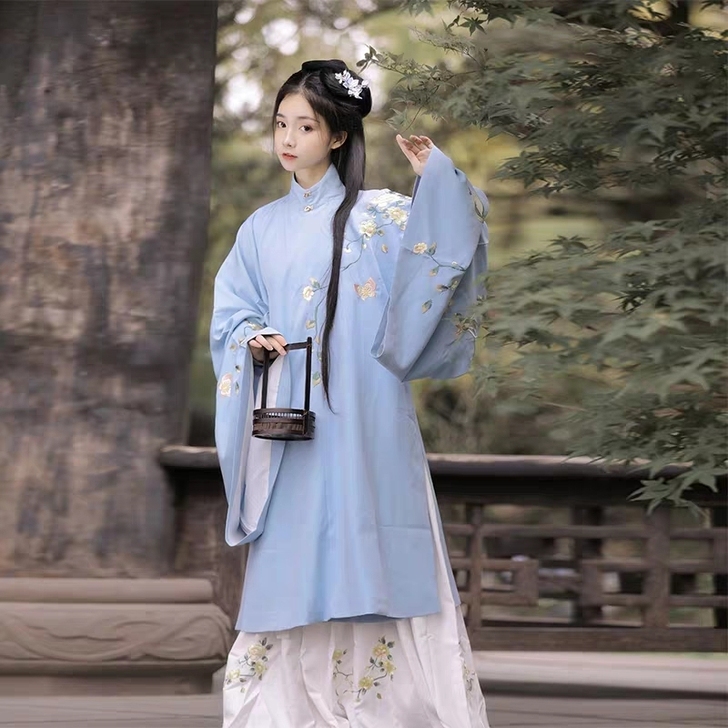 轻鹤【婉若】轻鹤正品原创汉服女明制立领斜襟...