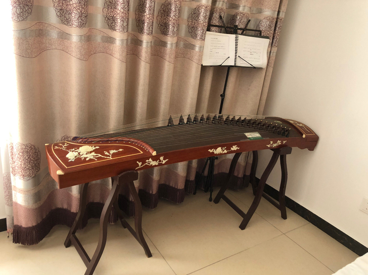 心血来潮买的，很少弹，完好无断弦！