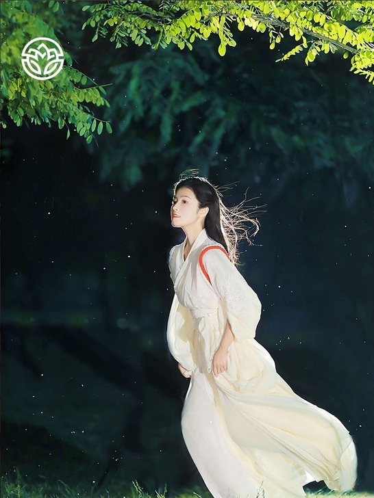 玉龙赋魏晋风齐腰汉服女正品原创白色中国风神...