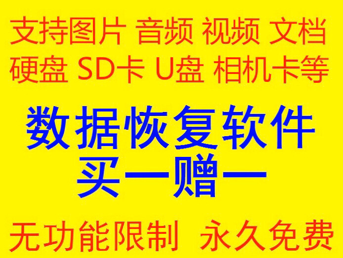 数据恢复软件电脑移动硬盘U盘SD内存卡照图...