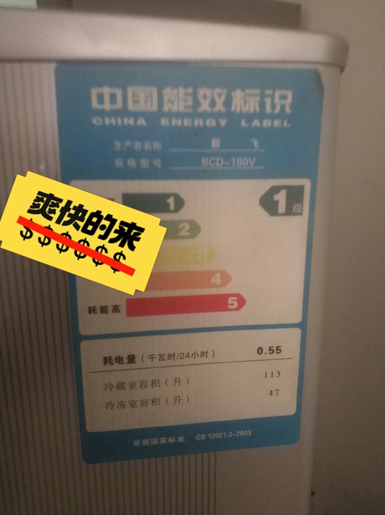 新飞冰箱    搬家不用了  急着出手