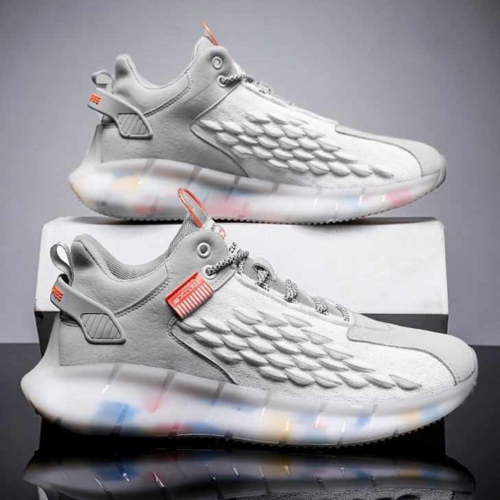 男士运动鞋夏款透气增高跑步鞋网面减震跑步鞋