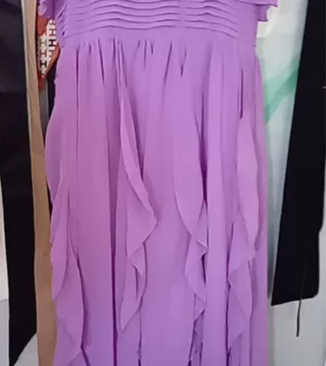 全新三标齐全紫色连衣裙大摆裙度假裙礼服裙 ...