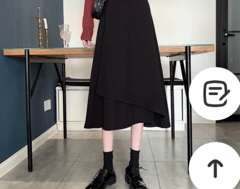 大码不规则半身裙女2022春秋季高腰大摆裙...