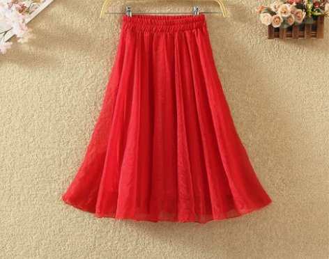 夏季新款沙滩裙海边度假雪纺半身裙飘逸显瘦大...