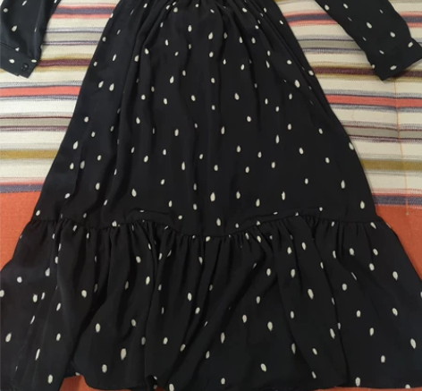 欧美品牌专柜波点连衣裙百褶裙大摆裙长袖秋装...