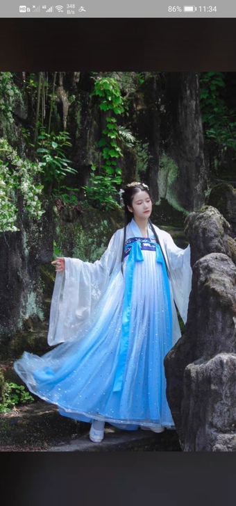 千韵岗【辰莲鱼梦】汉服女正品原创中国风白菜...