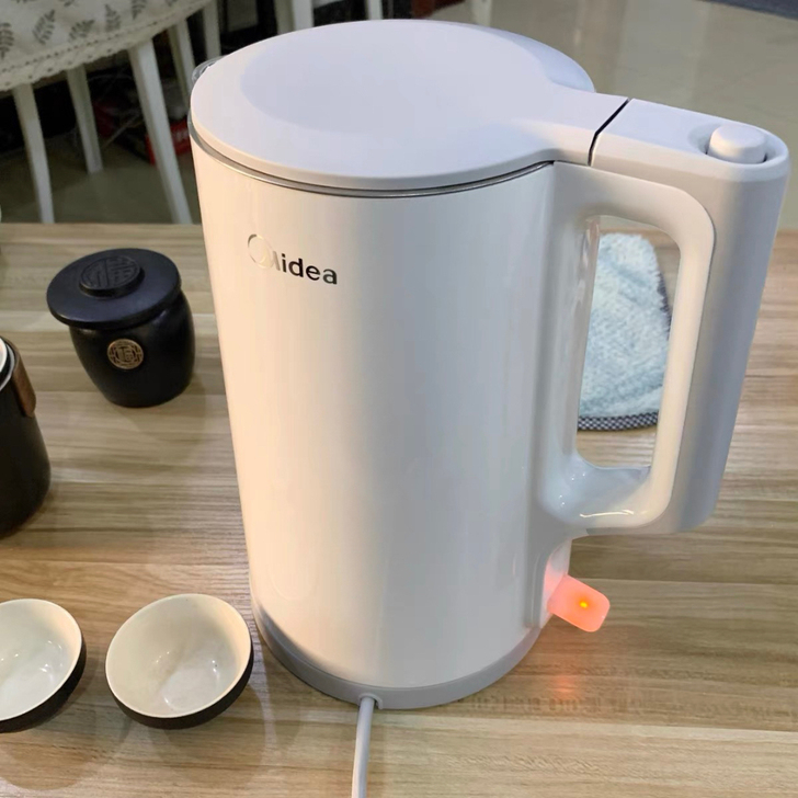 全新 美的电热水壶 家用保温壶 不锈钢大容...