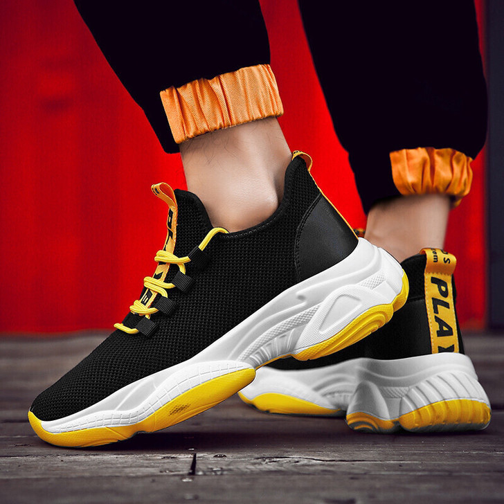 全新 春夏季男士网鞋休闲鞋韩版学生厚底运动...