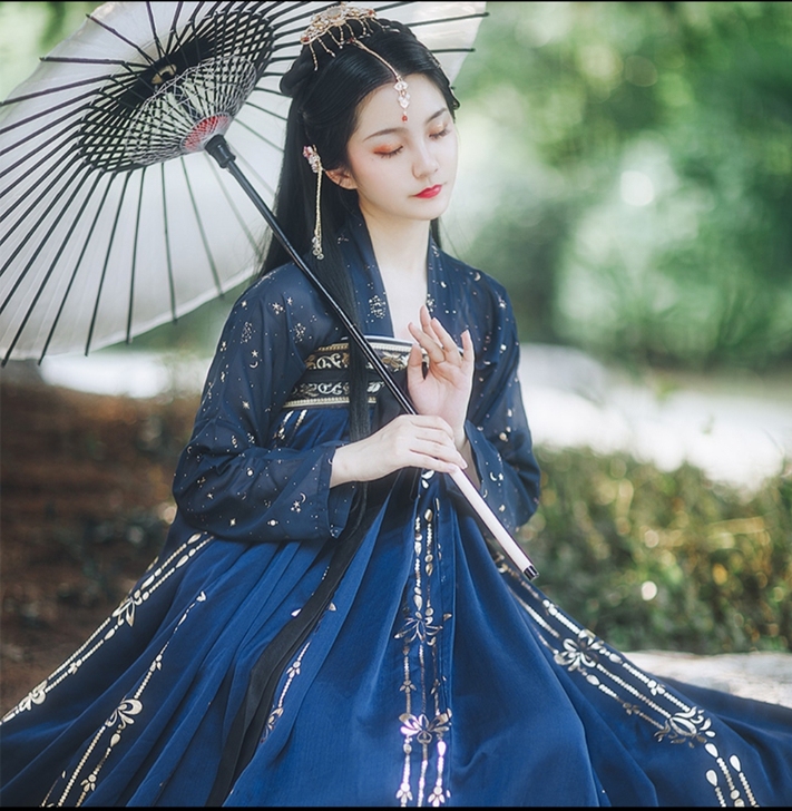 璎珞 墨子研 原创汉服女中国风对襟刺绣齐胸...