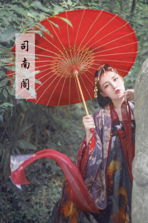 汉服出租 司南阁胭脂全套 带两层大袖