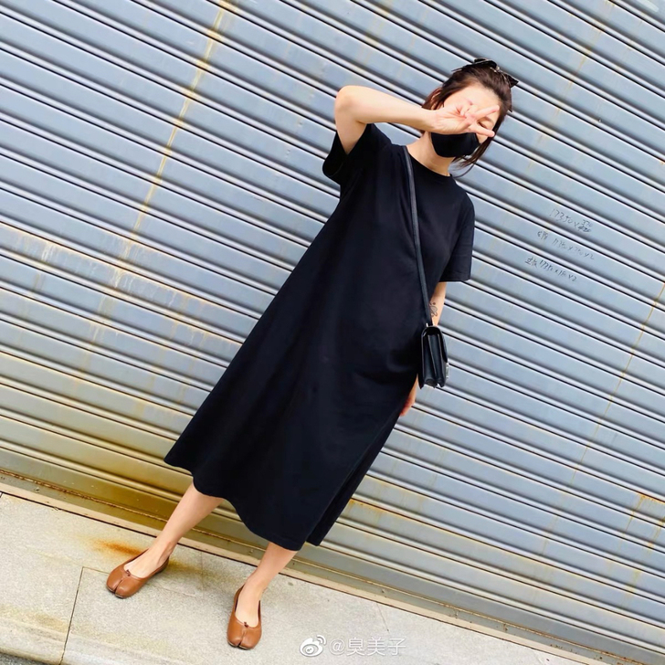 iamstudio  极简风 长款纯棉连衣...