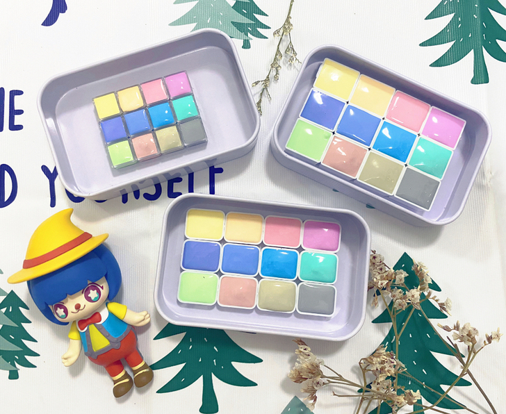 史明克学院级马卡龙糖果色水彩颜料分装