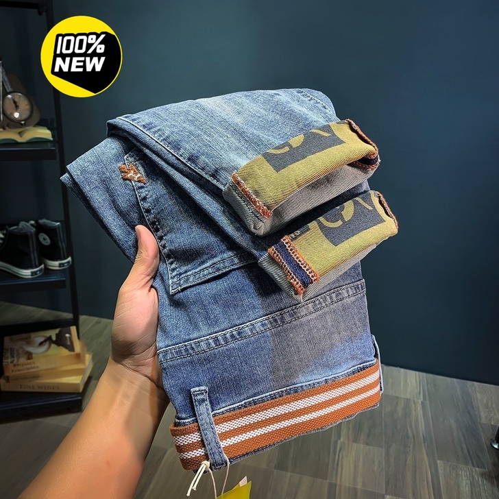 潮流九分牛仔裤男春夏新款弹力宽松百搭韩版小...